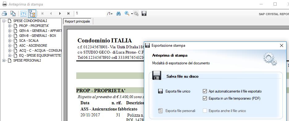 I file da inviare saranno creati da GECO e riguarderanno: Rendiconto 2017-2018 (inviato a tutti i condomini) Preventivo 2018-2019 (inviato a tutti i condomini) Rate 2018 (ogni destinatario riceverà