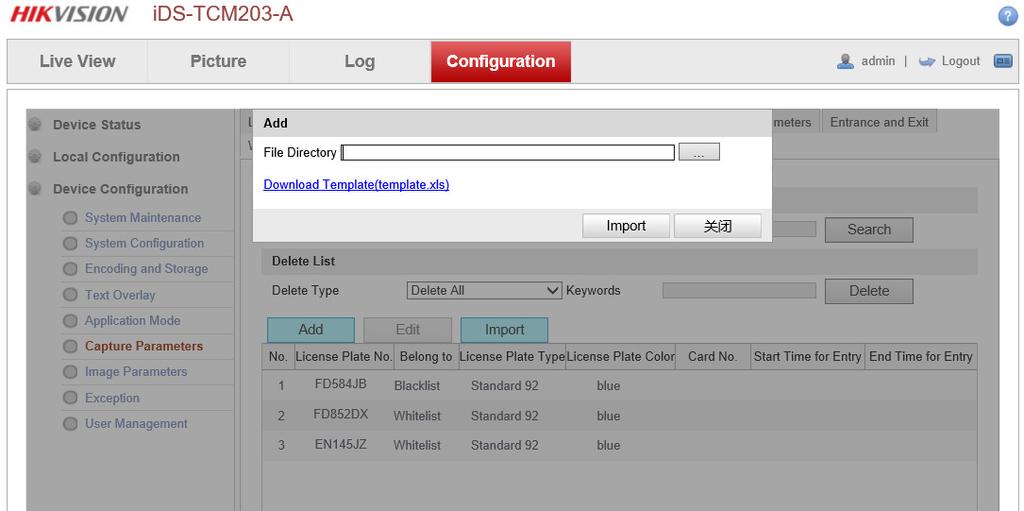 Cliccare su Import per importare un file exel con le liste già compilate: Selezionando Donwload