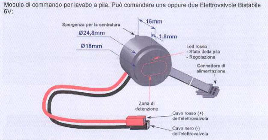 MESSA IN FUNZIONE : NB: il sensore e tarato direttamente in fabbrica pertanto non necessita di una specifica procedura di regolazione della distanza di detenzione.