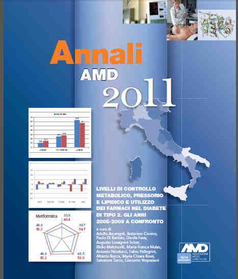 Annali AMD 2011-2013 - TARGET raggiunti in Italia In 450000 Diabetici seguiti in 220 servizi di Diabetologia