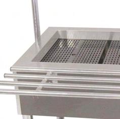 tray holder in steel pipes Ruote
