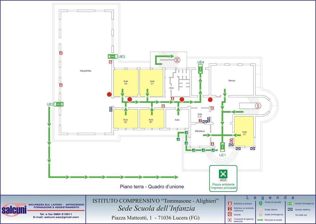 Aule situate al piano terra: Aula/Sezione Mq Indice standard superficie/alunno Max capienza Alunni attualmente presenti A1 30,50 mq.