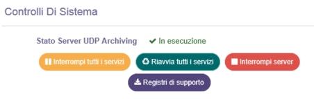 Amministrazione Gestione dei controlli di sistema La schermata di configurazione consente all amministratore con privilegi avanzati di eseguire più azioni.