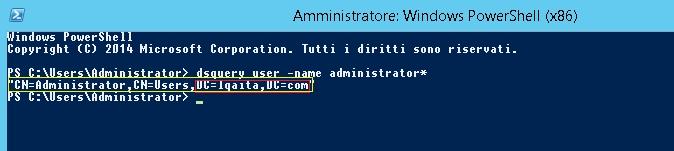 Amministrazione Indica l'indirizzo IP del server Active Directory (AD) principale.