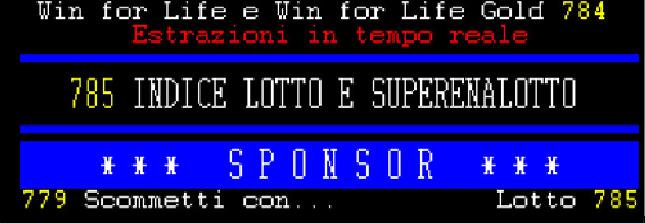 GIOCHI, SCOMMESSE E LOTTO (da 780 e