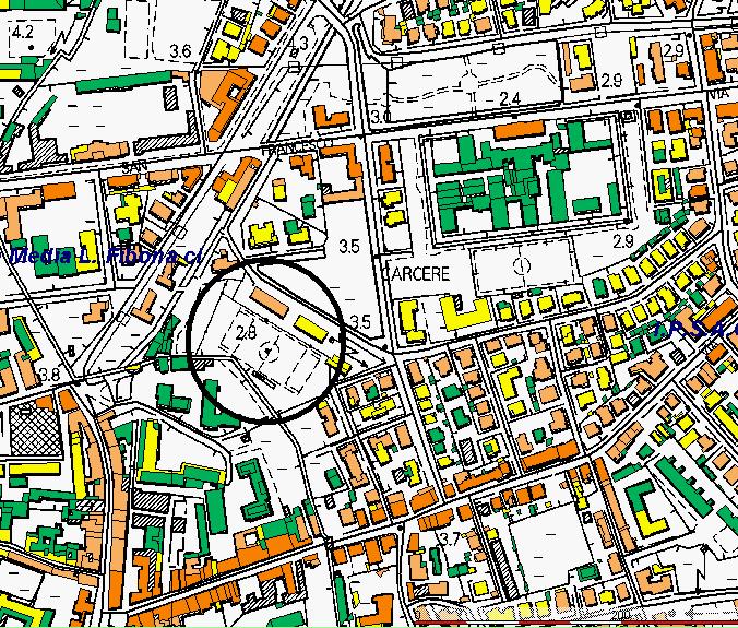 PERIODO: NOTTURNO (22:00 06:00) Fonte: SIRA - Mappa europea del rumore del Comune di Pisa In riferimento al