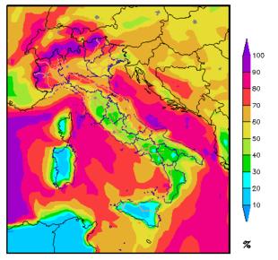 Occidentale al suolo Pressione Precipitazione cumulata e