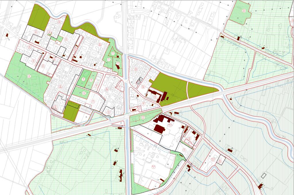 VIA CALTANA Gli interventi ricadono prevalentemente in zone classificate dal P.R.G. come Viabilità, nella piazza della chiesa gli interventi ricadono limitatamente all interno di un area classificata Area per attrezzature di interesse comune.