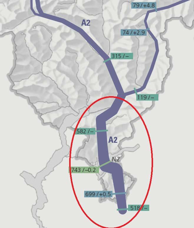 Viabilità sulle strade nazionali (4/4) Dal 1990 ad oggi il traffico è più che raddoppiato: A1, Wallisellen (ZH): 140 000 veicoli/giorno A2, Lugano: 74 000 veicoli/giorno, con punte sopra gli 80 000