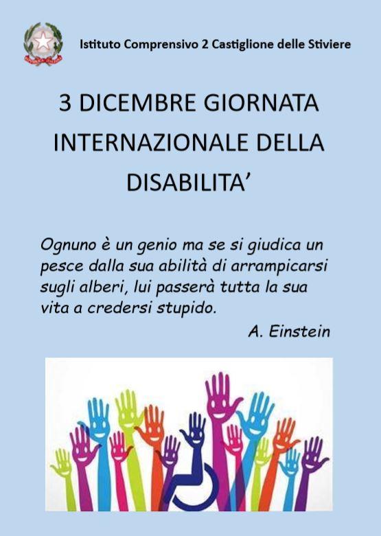3 dicembre - Giornata internazionale della disabilità In occasione di questa