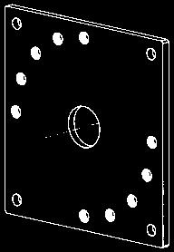 per perno rotondo a due posizioni 100 x 100 bracket with two positions round pin 2204118  Interasse 48