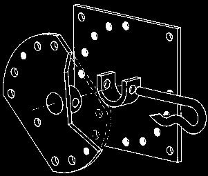 with center - to center distance 48 mm (only for motors with manual override) 2200010 Staffa con perno