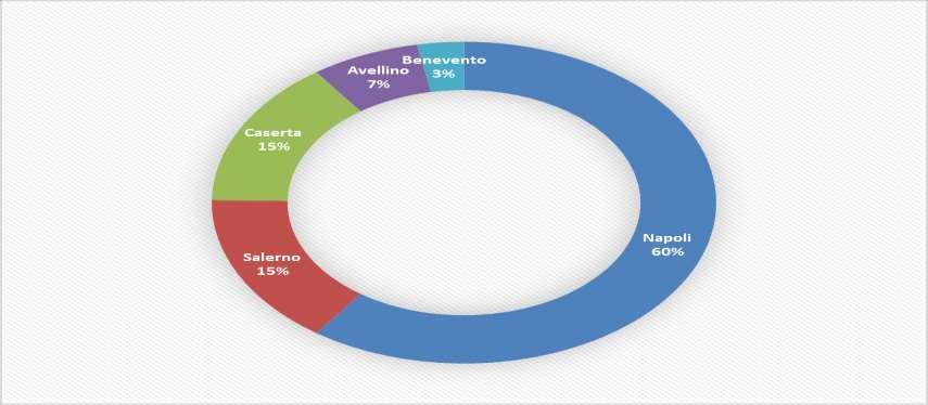 Fig. 3 Distribuzione in Campania delle certificazioni OHSAS 18001 Fonte: elaborazione su dati ACCREDIA, aggiornati al 31 dicembre 2018 Confrontando i dati attuali con quelli rilevati al 30/09/18 (Fig.