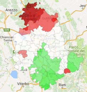 Tasso di incidenza del cancro gastrico M Umbria Toscana Marche