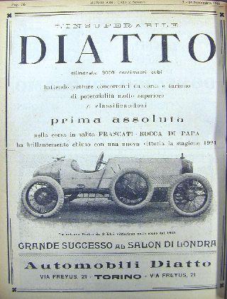 1835 Anno di fondazione: l ingegnoso Guglielmo Diatto apre a Torino un officina per