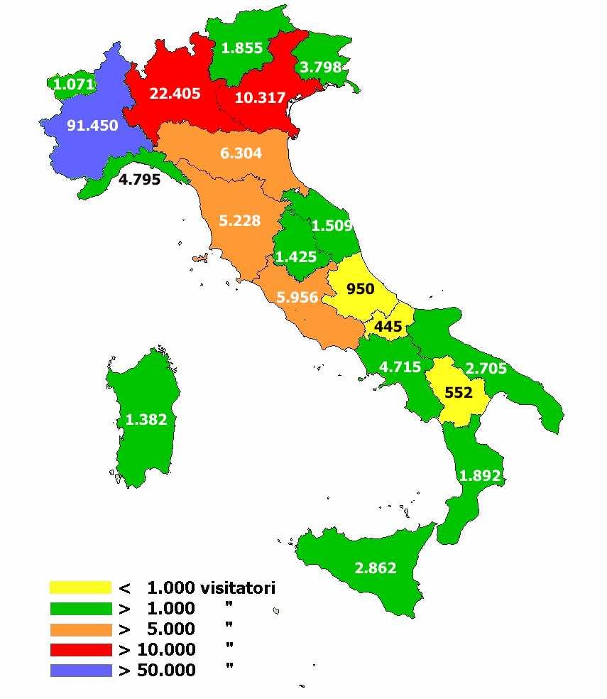 Grafico 3 TURISTI ITALIANI PER