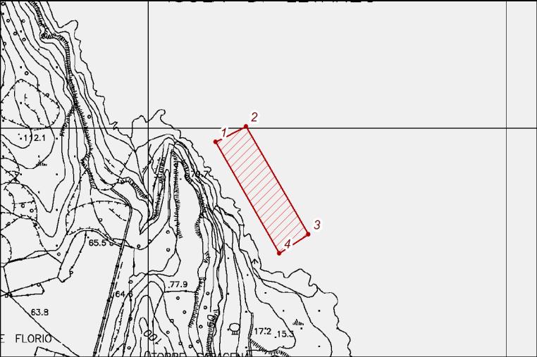 j. Punta Altarella (Zona C, Isola di Levanzo); 1 N37 59' 54,600" E12 20' 55,278" 2 N37 59' 56,065" E12 20' 58,732" 3 N37 59' 46,413" E12 21' 6,229" 4 N37 59' 44,631" E12 21' 2,921" k.