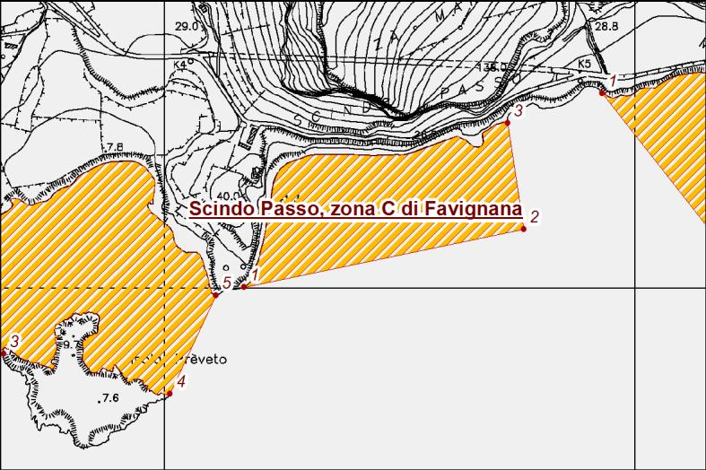 q. Scindo Passo, zona C di Favignana; 1 N37 55' 0,458" E12 18' 21,277" 2