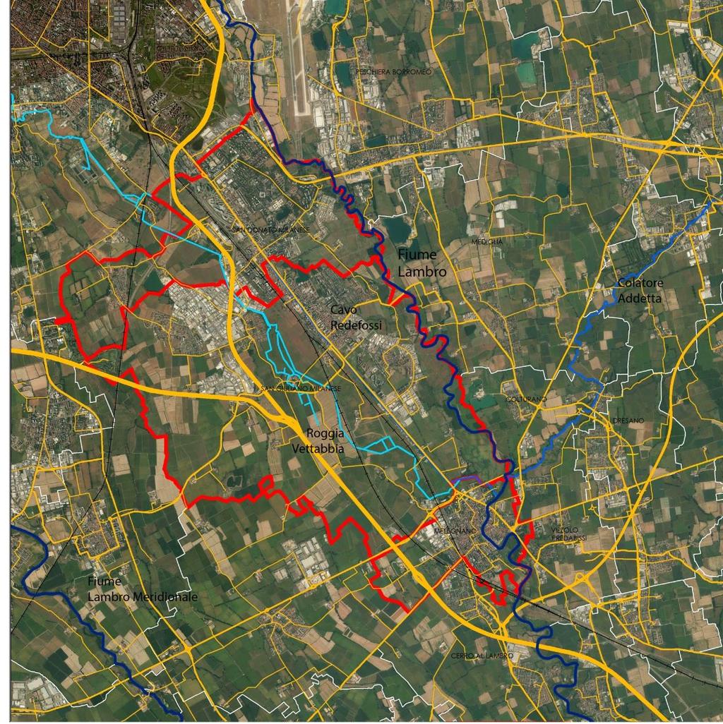 S I S T E M A I N F R A S T R U T T U R A L E Fitta rete di infrastrutture (stradali e ferroviarie) con tre importanti infrastrutture che corrono quasi parallele al fiume Lambro sul lato destro