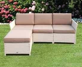 94362 Divano 2 posti - 138x70x76H cm 2 Poltrone - 77x70x76H cm Tavolino