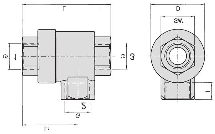 813 Cv) G G1/8 G1/4 G3/8 G1/2 D 28.5 33 33 47 SW 14 17 21 2 L 42 54 55 72.5 L1 27 35 35 43 I 10.5 11 12 Dimensione Nominal sizenominale 9 12 14 Pressione Operating di pressure esercizio 0.