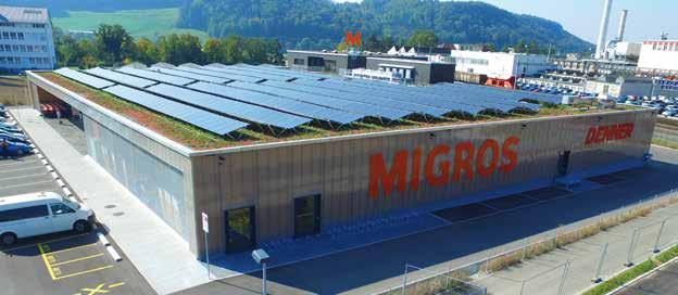 La filiale Migros di Eglisau Dal 2015 i clienti della Migros di Eglisau fanno i loro acquisti in un nuovo edificio certificato Minergie.