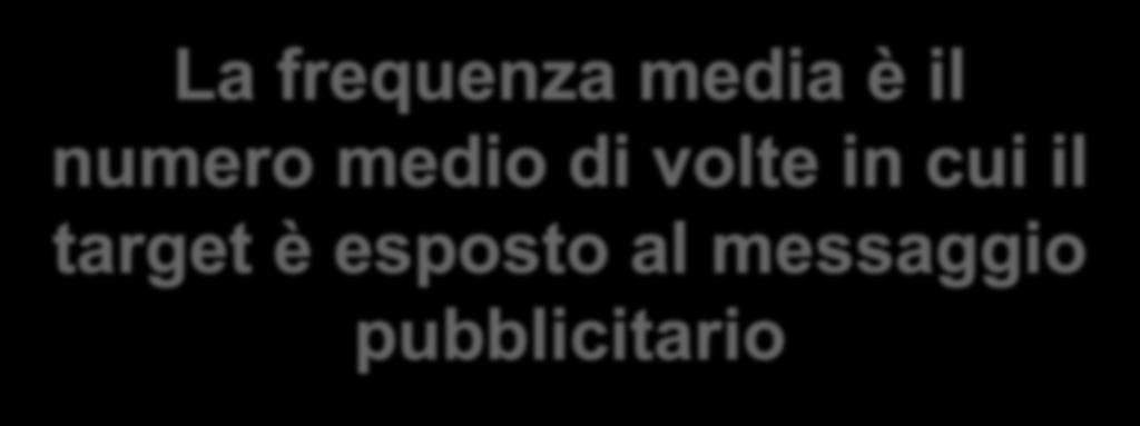 La frequenza media è il numero medio di volte in