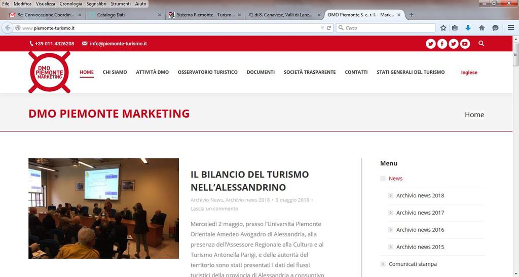 Grazie per l attenzione Cristina Bergonzo Osservatorio Turistico Regionale DMO Piemonte Marketing S.c.r.l. Via A.