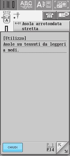 Esempio: Visulizzzione di informzioni su! Premere. Premere.! Quest schermt riport le istruzioni per l infiltur dell mcchin.