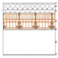 CARATTERISTICHE TERMICHE E IGROMETRICHE DEI COMPONENTI OPACHI secondo UNI TS 11300-1 - UNI EN ISO 6946 - UNI EN ISO 13370 Descrizione della struttura: Soffitto interpiano 1-2 Codice: S3 Trasmittanza