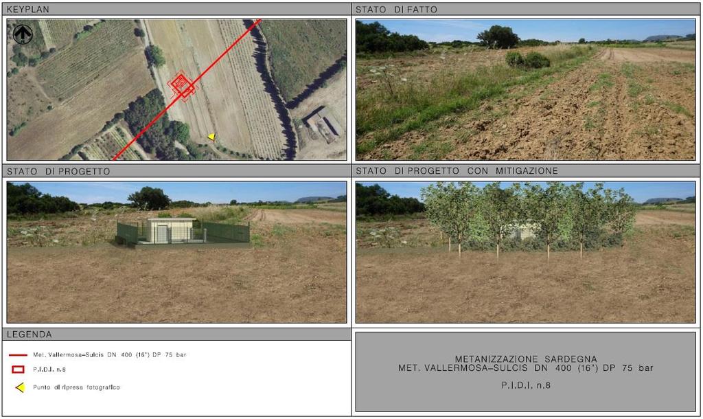 Pag. 9 di 87 Rif. TPIDL: 073670-00-RT-3220-04 Fig. 3./AA Met. Vallermosa Sulcis, simulazione fotografica della realizzazione del PIDI N.