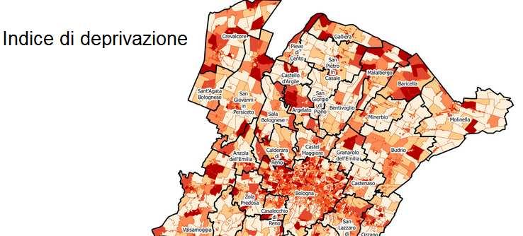 La mappa evidenza delle disomogeneità nella distribuzione