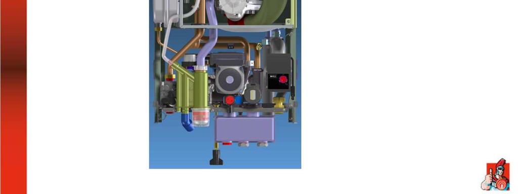 Termostato di sicurezza 100 C Sonda impianto Valvola gas Sonda ritorno Circolatore a basso consumo WILO