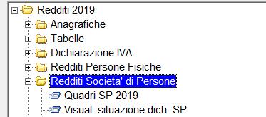 RILASCIO REDDITI SOCIETA DI PERSONE ED IRAP 2019 La versione corrente rende disponibile la gestione della dichiarazione Redditi SP e IRAP/SP: entrambi i dichiarativi sono predisposti ai quadri