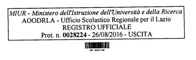 IL DIRETTORE GENERALE VISTA VISTO RITENUTO la circolare del Ministro del 17 giugno 2016, n. prot.