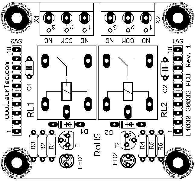 Istruzioni per il montaggio La scheda di sviluppo minicom Relays è un sistema realizzato su PCB a doppia faccia. Il PCB o il kit 