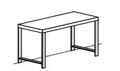 Scrittoio Domino Domino Desk Tipologia Types * Scrittoio autoportante con fianchi in legno, Free-standing desk with wooden sides * L da 151 a 210 cm non disponibile in essenza, W from 59.45 to 82.