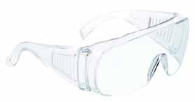 Occhiali visiere e tappi 00712 OCCHIALE 520 Monolente in policarbonato incolore antigraffio Sovrapponibile a occhiali correttivi sistema di aerazione ricavato nelle