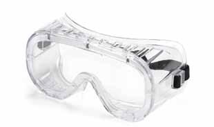 NUOVA OLP 01110 OCCHIALE 602 00744 OCCHIALE 601 Mascherina in pvc trasparente Monolente panoramica in policarbonato trasparente anti-appannante Sovrapponibile agli occhiali correttivi Fascia elastica