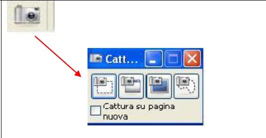 2. Strumento CATTURA (con 4 differenti opzioni per catturare porzioni di oggetti o intere videate e l'opzione per incollare su pagina nuova oppure quella corrente) 3.