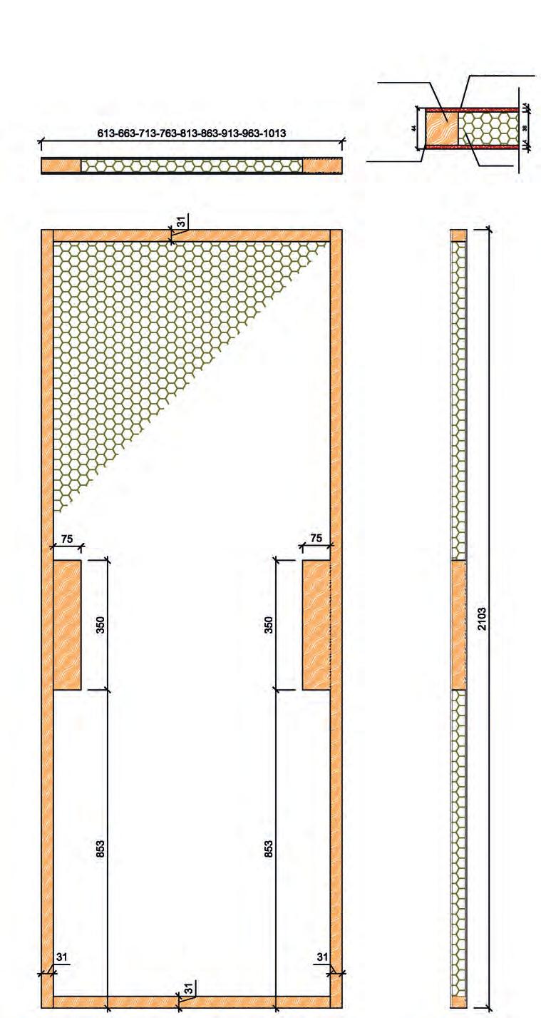 PANNELLO SENZA BATTUTA Door panel without rebate