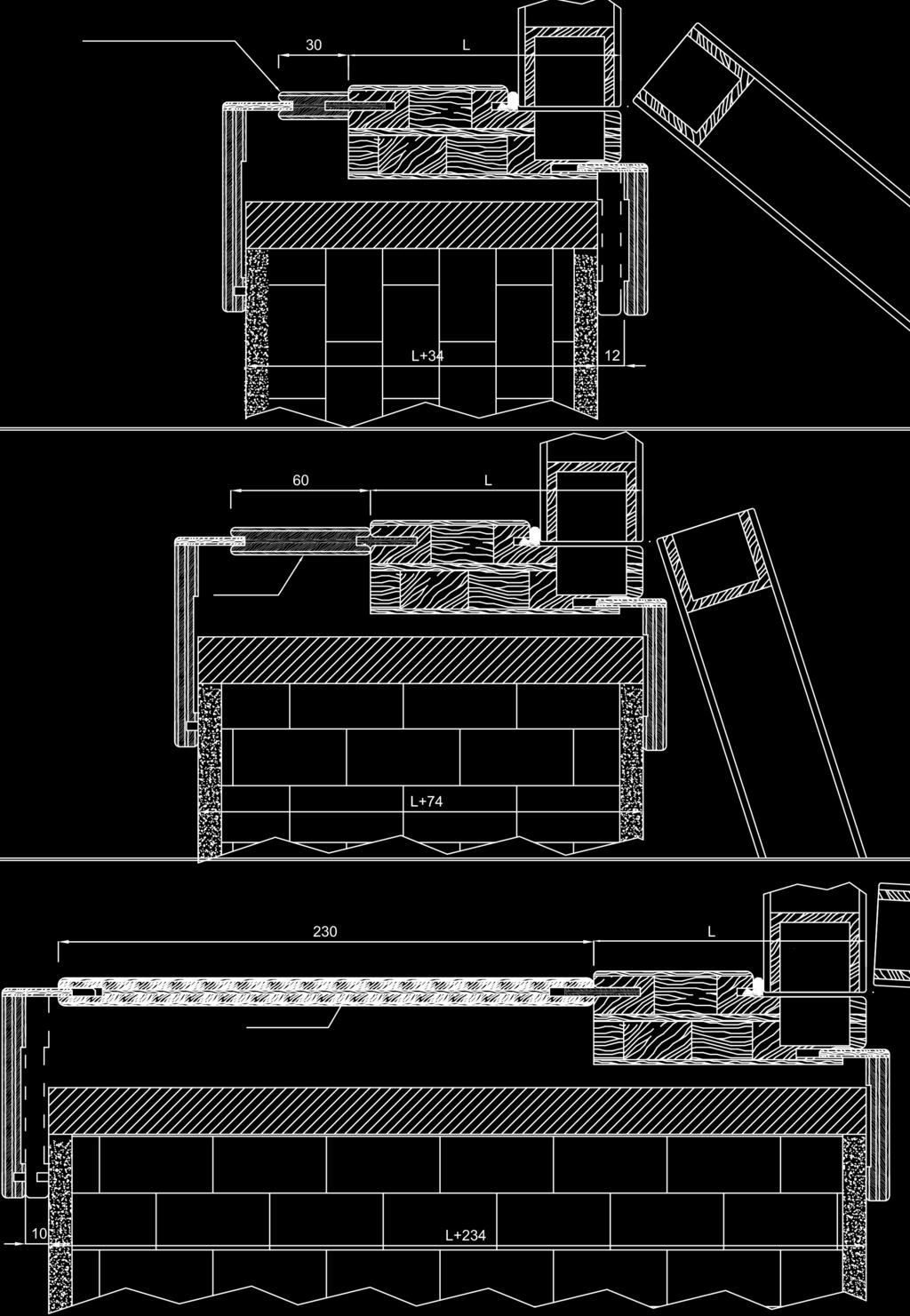 ALLARGAMENTI Extensions ESEMPI DI ALLARGAMENTI PER STIPITE STANDARD EXAMPLES OF EXTENSIONS FOR STANDARD FRAMES ALLARGHINO RIDIMENSIONATO RESIZED