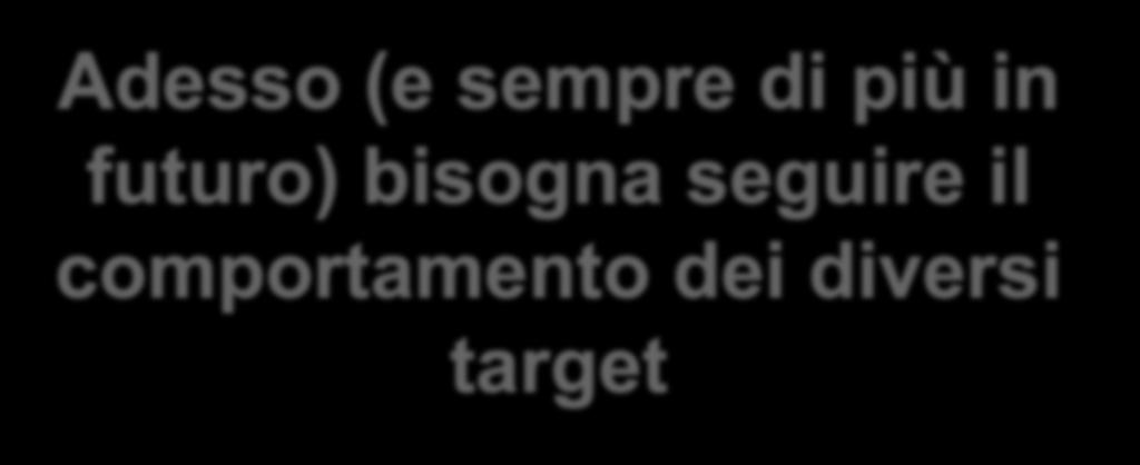 Adesso (e sempre di più in futuro) bisogna