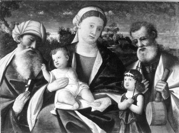 Madonna con Bambino, san Giovannino, san Gioacchino e san Giuseppe Santacroce (cerchia) Link risorsa: http://www.