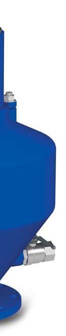 Vernice epossidica blu RAL 5005 applicata a letto fluido. Modifiche agli standard di verniciatura e di flangiatura su richiesta.