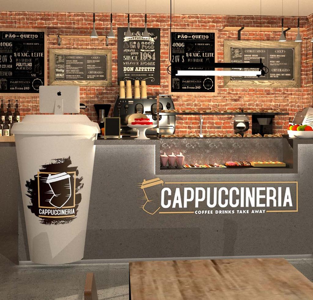 Il Concept Cappuccineria è un nuovo concept moderno e frizzante dedicato al mondo del caffè. Questo format punta tutto sul take away e sul rapporto qualità - prezzo.