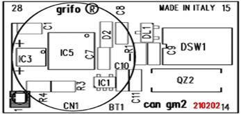 ITALIAN TECHNOLOGY grifo VERSIONE SCHEDA Il presente manuale è riferito all'accoppiata GMB HR84 revisione 220503 con installato a bordo un Mini Modulo grifo CAN GM2 revisione 210202.