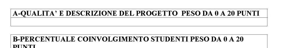 Scheda di valutazione 12 Allegato B: scheda di valutazione a cura della III Commissione Consiliare