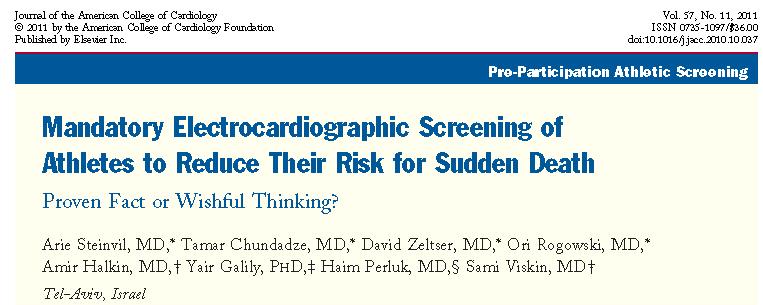 Conclusions: The incidence of sudden death of athletes