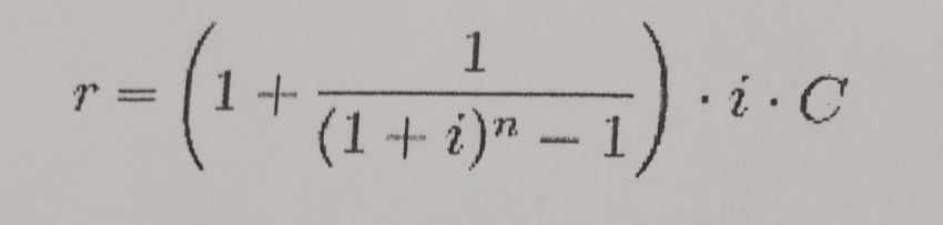 CALCOLO RATA MUTUO R= rata; C= capitale